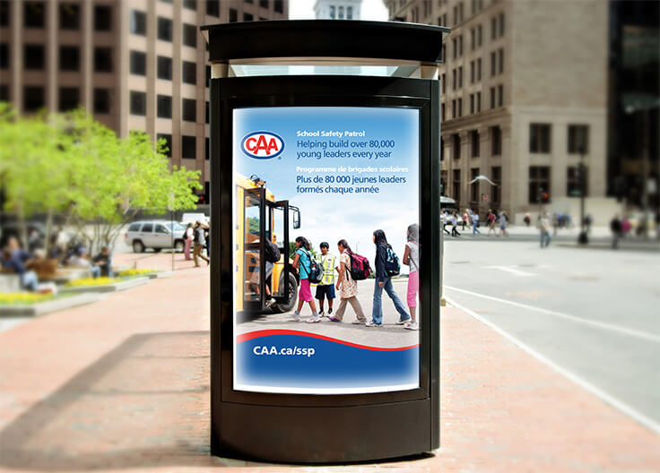 caa branded bus shelter
