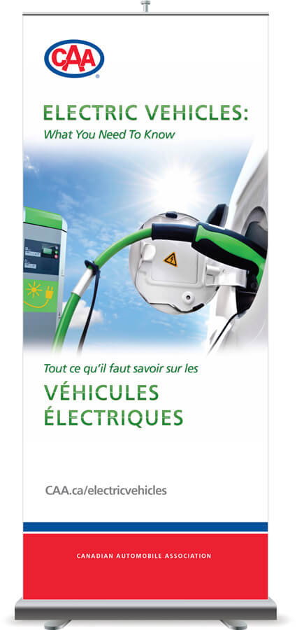caa electric vehicles roll up banner