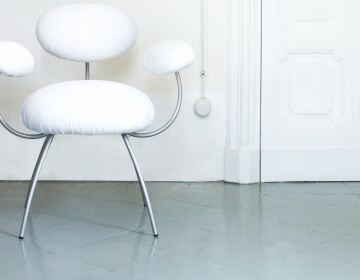 white modern chair