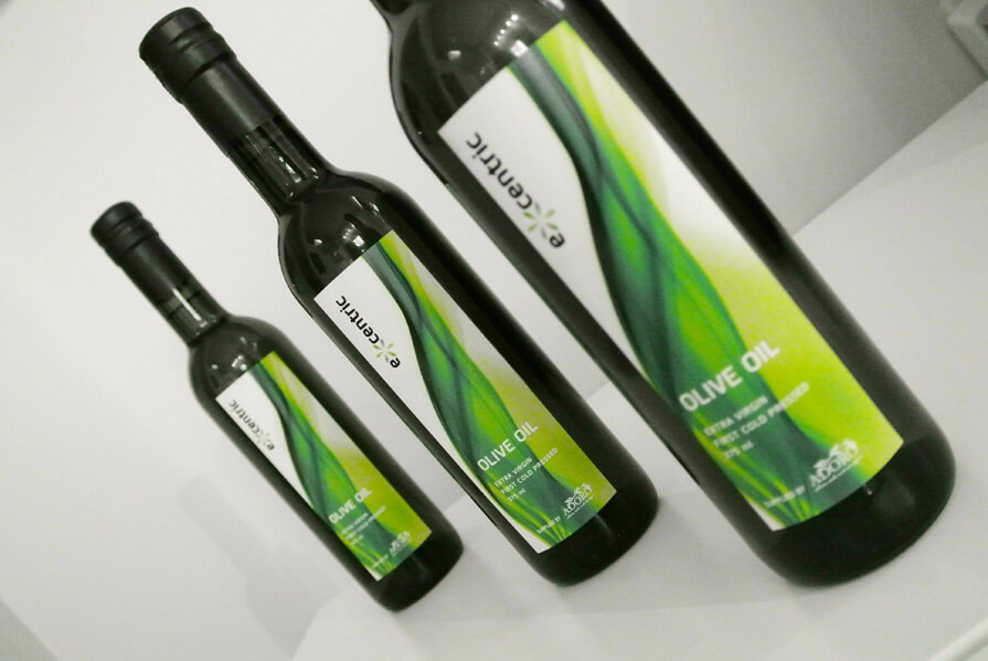 excentric branded olive oil