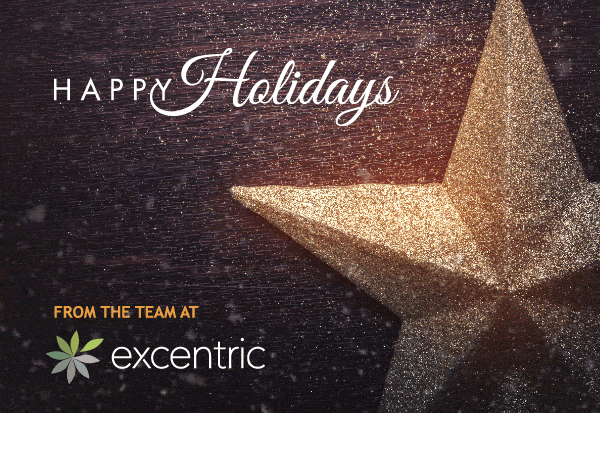 happy holidays from the team at excentric