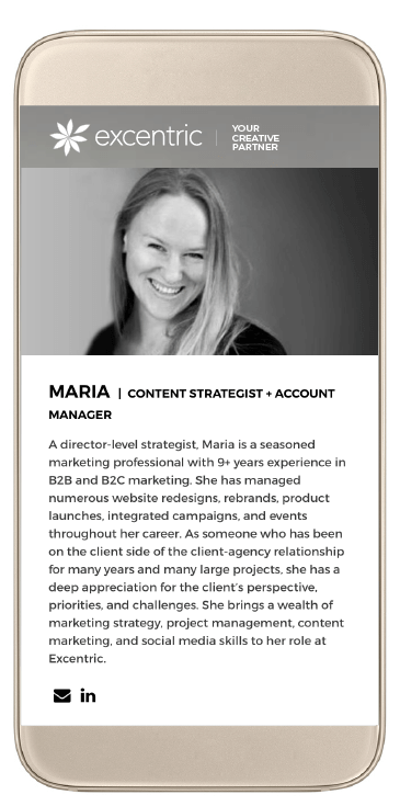 Maria Sturova - Content Strategist and Account Manager