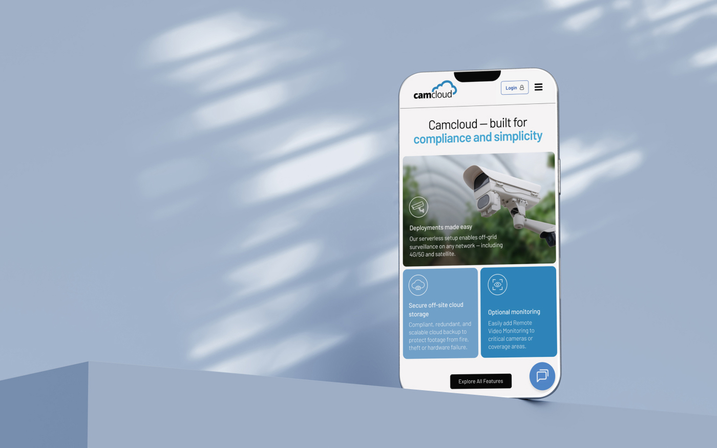 Camcloud website mobile